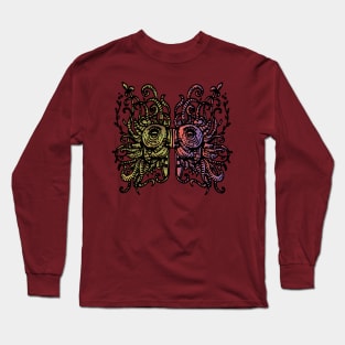 mask of an Aztec warrior Long Sleeve T-Shirt